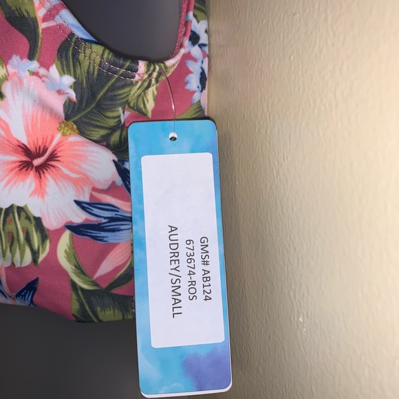 Beach Betty slimming control tie front ruffle top - Picture 6 of 6